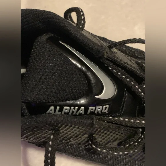 NIKE Alpha Pro Black Size 15 Cleats - Picture 9 of 16